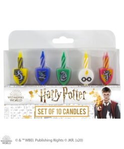 Candles-Set of 10 Birthday style Candles Harry Potter logo-Partyware