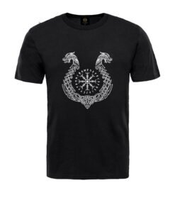 Black Runic Boat T-Shirt