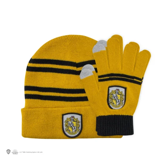 Kids Hufflepuff Gloves and Beanie set