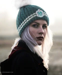 Alternative view of Pompom Beanie Slytherin