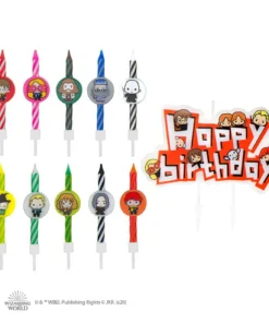 Candles-Set of 10 + 1 Happy Birthday Harry Potter Kawaii