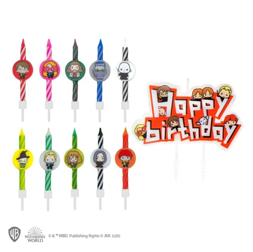 Candles-Set of 10 + 1 Happy Birthday Harry Potter Kawaii