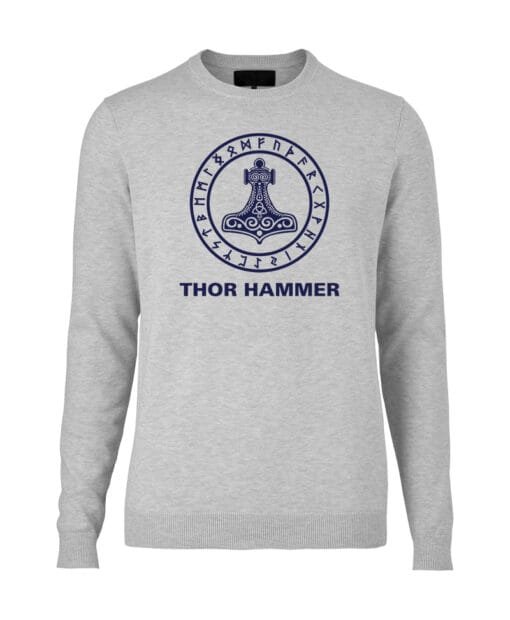 Grey Melange Thor Hammer Jumper