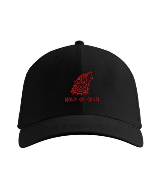 Black-Red Wolf of Odin Viking Baseball Cap