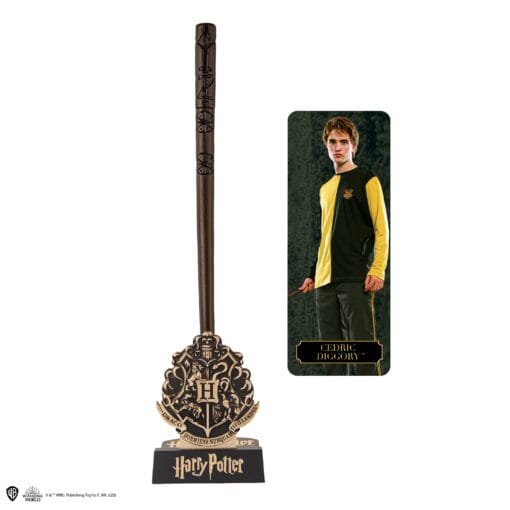 Cedric Diggory Wand Pen with Stand & Lenticular Bookmark