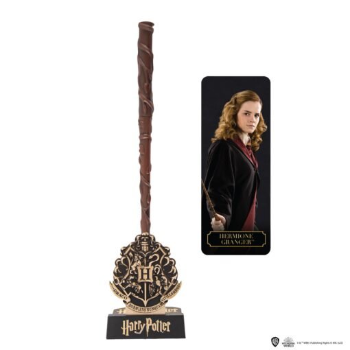 Hermione Granger Wand Pen with Stand & Lenticular Bookmark
