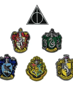 Set of 6 Harry Potter Crests Patches ( Iron-on)