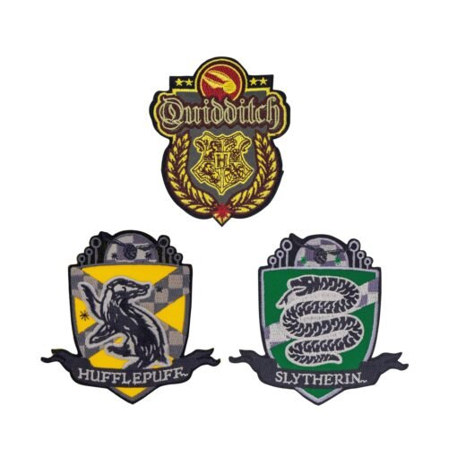 Set of 3 Crest/Patch - Deluxe Hogwarts/Quidditch Hogwarts