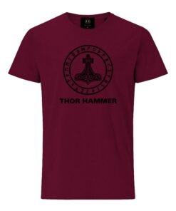 Maroon Thor Hammer T-Shirt