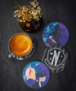 Alternative view of Set of 4 Wednesday Coaster