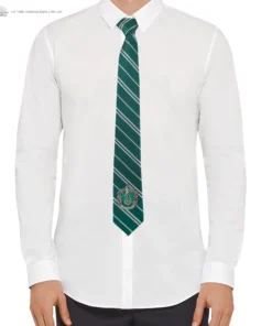 Alternative view of Necktie Woven Slytherin ADULT