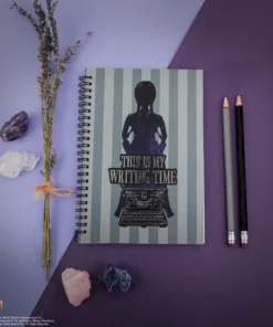 Alternative view of Soft cover Notebook Wednesday this is my writing time purple