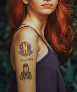 Alternative view of Set of 23 Wednesday Temporary Tattoos