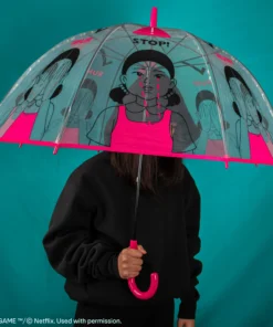 Alternative view of Red Light, Green Light Transparent Umbrella