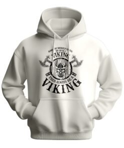 White be Viking With Axe Hoodie