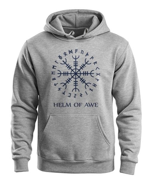 Hoodie - Helm Of Awe - Grey Melange