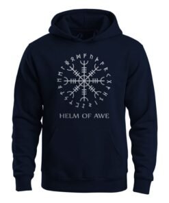 Navy Blue Helm of Awe Hoodie