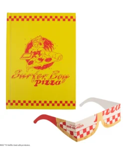Surfer Boy Pizza Hardcover Notebook