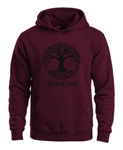 Hoodie - Tree Of Life - Maroon